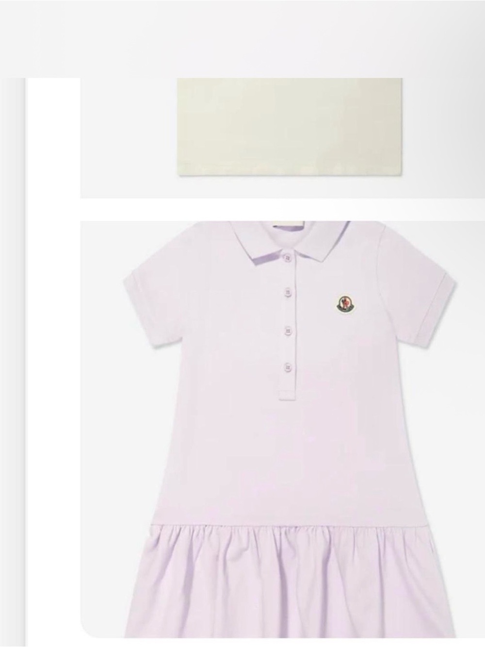 Moncler Girls' Lavender Polo Dress with Chest Badge